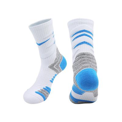 China 2023 Logo High Top Selling Football Soccer Basketball Socks Breathable Sporty Men Hot Elastic Custom Sports Socks for sale