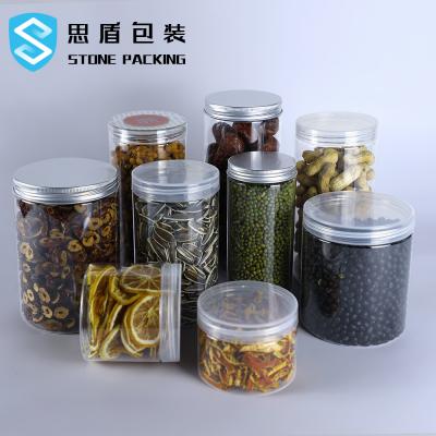 China New Arrival Multi Purpose Transparent Food Jar Round Empty Pet Plastic Bottles Universal for sale