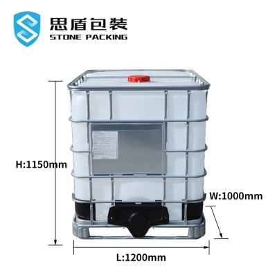 China Factory Price 1000L Food Grade Container Tank Strong White Square Chemical Plastic for sale