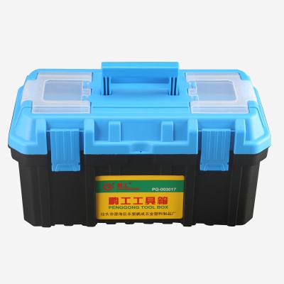 China ABS 13 16 19 Inch Plastic Tool Box With Handle Tray Compartment Storage Box Hammer Pliers Screwdriver Tool Holder Container Box for sale