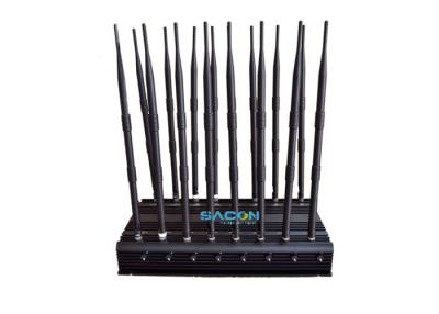 China Interruptor de señal de teléfono móvil Wifi de escritorio 16 bandas Con 38w de potencia, 238x60x395mm Tamaño en venta