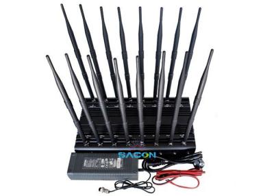 China 16 canales 38w Wifi jammer de señal 2.4G 5.8G para salas de reuniones / museos en venta