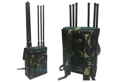 China 800-2700MHz Manpack Jammer Bloqueador Lojack Wifi GPS con alcance de 120m, 8 canales en venta