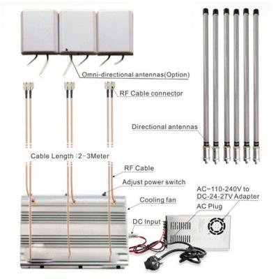 China 24 horas de trabajo en prisión teléfono celular jammer 6 antenas 2G 3G 4G GPS 90w de potencia en venta