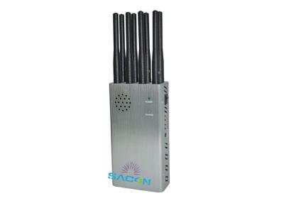 China 8w High Power Cell Phone GPS Jammer / Blocker 8 banden met 30m bereik Te koop