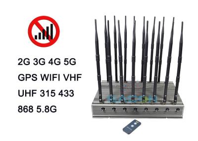 Cina 16 antenne dispositivo di blocco della rete 5G 5-8w ogni banda 315Mhz 433Mhz VHF UHF tutto GPS in vendita