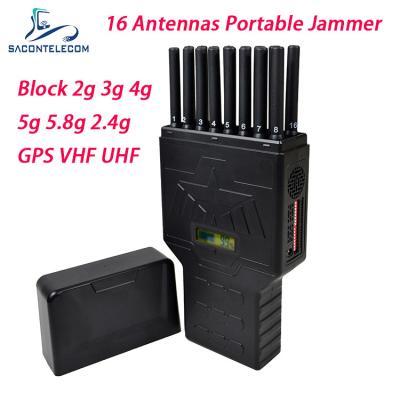 Κίνα Συνεχές ρεύμα 12v Jammer σημάτων κεραιών 5G 12w 20m 16 Blocker Jammer τηλεφωνικών σημάτων κυττάρων προς πώληση