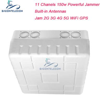 Cina Wifi GPS 5G Signal Jammer Blocker 50m 11 canali PVC 150w in vendita