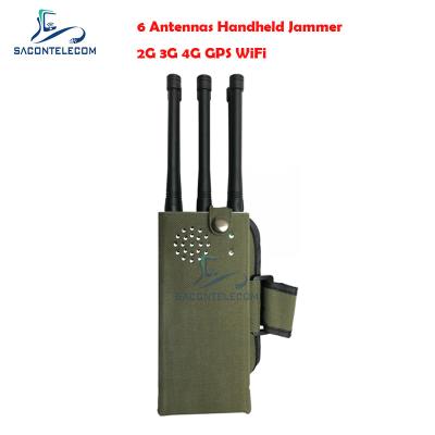 Chine 6 brouilleur de signal de Bluetooth de poche de rayon du dresseur 30m de brouilleur de GPS de téléphone portable de bandes à vendre