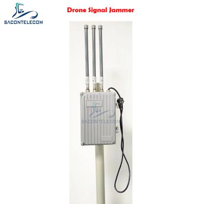 China 5kgs Outdoor Drone Signal Jammer 25w 2.4G 5.8G WiFi GPS 500m Distance for sale