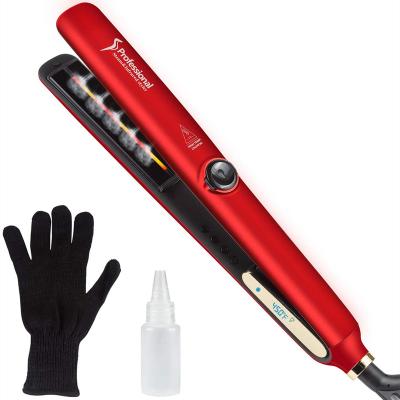 China Hotel 450 Degree Infrared Hair Straightener Professional Hair Straightener Professional Custom Nano Titanium Flat Iron for sale