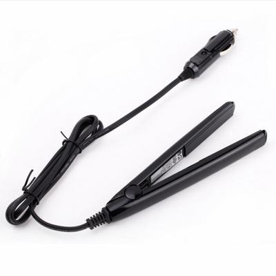 China Cheap Mini Portable Car Flat Iron Car Charger 12v Hair Straightener With Private Label for sale