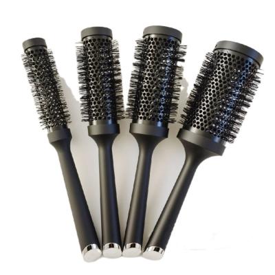 China Cushion Professional Private Label 4 Size Round Hair Brush Natural Boar Bristle Detangle Hair Set Brush for sale