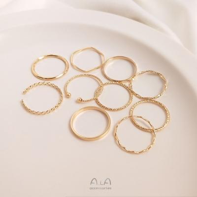 China Minimalist Trending Rings Minimalist Gold Plated Jewelry Wave Rings For Women for sale