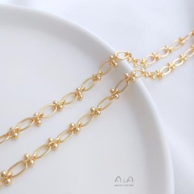 China Wholesale Fashionable.Popular Necklace Bracelet Jewelry Making Supplies Long O Clip Pearl Chain 14k Gold Oval Jewelry Making Chains for sale