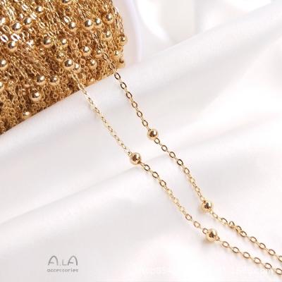 China Fashionable.Popular Manufacturer Wholesale Jewelry Accessories Necklace Bracelet Extension Chain Spacer Bead Chains For DIY Jewelry Making for sale