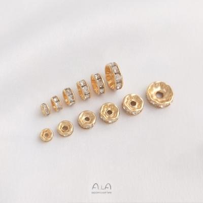 China Fashionable.Popular Factory Wholesale Zircon Ring Spacer DIY Jewelry Beads Loose Making Spacers Accessories for sale