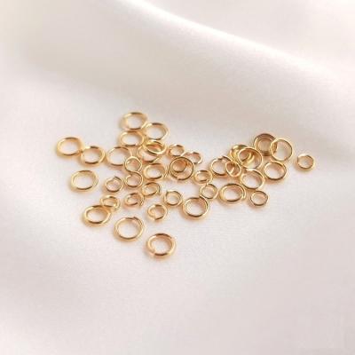 China Fashionable.Popular High Quality Jewelry Making Accessories Round Ring Connector Copper Clad Gold Split Open Rings For Jewelry Making for sale