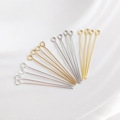 China Fashionable.Popular High Quality Beaded Terminals 9 Shape Needle Brass Beads For Jewelry Making 0.5mm DIY Accessories for sale