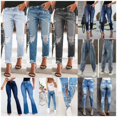 China QUICK DRY Plus size women's skinny jeans High-waisted stretch sexy jeans Pencil pants Casual comfort pants Extra large for sale