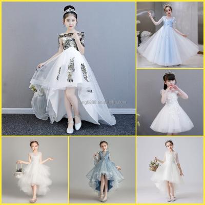 China Anti-wrinkle 2023 Summer Baby Girl Party Dress Children's Dress Elegant Birthday Princess Wedding Ball Dance dress 2-14 years front room for sale