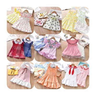 China Anti-wrinkle Summer 2023 Girls Casual Dress Rapunzel Beautiful girls dress for ages 2 to 12 for sale