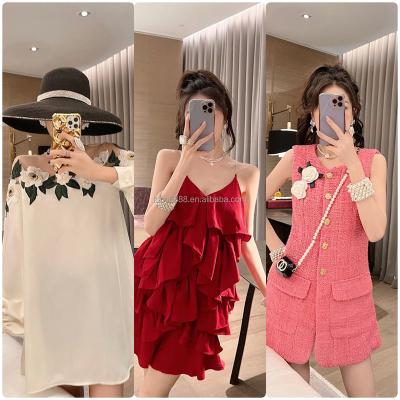 China Anti-Static Spring floral chiffon beach slip dress Sexy backless women's long dress lace-up elegant Bohemian for women summer 2023 for sale