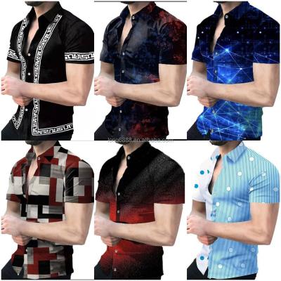 China Anti-pilling Men's long sleeve short sleeve lapel shirt, high quality 3D printed shirt works, new for sale