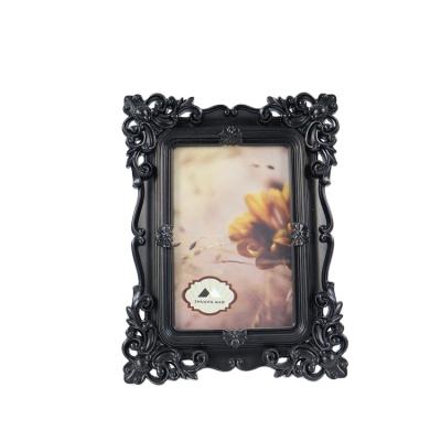 China China Sale Retro Photo Frame Plastic Black Desktop Home Decoration Vertical Photo Frame for sale