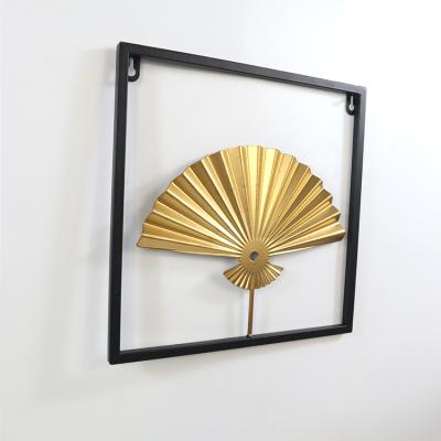 China Newest Sale Contemporary Leaf Metal Wall Decoration Wrought Iron Wall Hanging Living Room Decor for sale