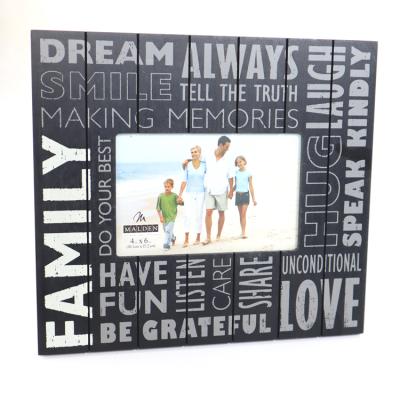 China Modern Style Photo Frame Decoration Voucher Style Office Photo Frame Elegant Black Letter Desktop Vertical Template for sale