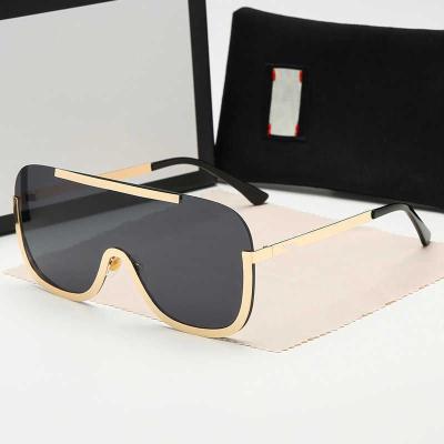 China Wholesale Fashion Sunglasses Vintage Shaded Oversized Lens High Quality Pilot Sunglasses Fashion Trend Sunglasses For Women Men for sale