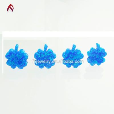 China Blue Flower In Color Loose Gemstone Set Or Fire Opal Four Leaf Cover Size 12x14mm for sale