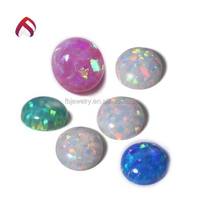 China Synthetic Opal Game Or Fire Color Cabochon Round Loose Gems Beads For Sale for sale