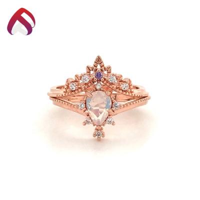 China Romantic Top Sale 925 Sterling Silver Delicate Anniversary Ring For Ladies for sale