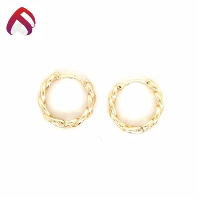 China Vintage Circle Vantage Interlocking Chain Hollow Earring For Women Jewelry Gift for sale