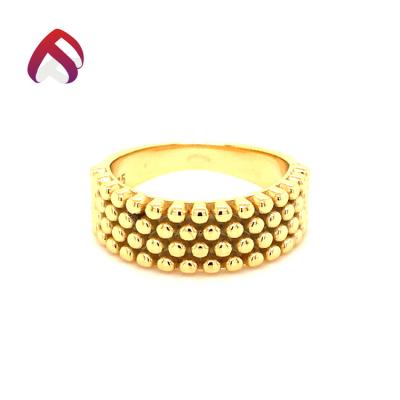 China TOP QTY FASHIONABLE 925 Sterling Silver 14K Plating Dense Nail Ring for sale