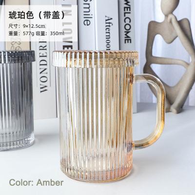 China Minimalist Fashion Design Drink Water Bar Clear Fancy Sublimation Crystal Amber Engraved Wedding Creative Funny Drinking Glass with Lid for sale