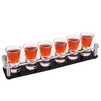 China Sublimation 1oz Shot Glasses Tumbler Acrylic Shot Glass Holder Tray for Bar, Mini Wine Glass Cup Personalized Sublimation Blanks Custom Espresso Shot Glass for sale