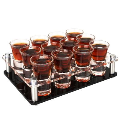 China Shot glass set Shot Glass Shelf, Shot Glasses and Tray, Liquor Mexico Measuring 1oz Dessert Jager Bomb Party Sublimation Tumbler Shot Glass for sale