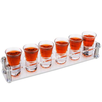 China Shot glasses personalized acrylic shot glass holder, shot glass rack,custom magic sublimation engraved crystal smokey cute creative travel 30ml Shot Glass for sale