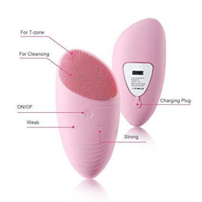 China For commercial & Home Use Mini Silicone New Face Wash Facial Cleansing Brush USB Charging Pobling for sale