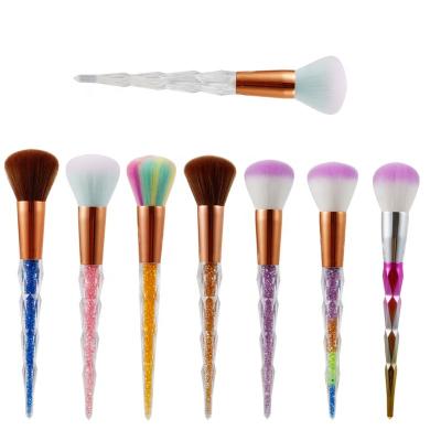 China Angular Blush Monocrystal Particle Powder Paint Makeup Set Brush Beauty Makeup Tool Kit Blush Brush for sale