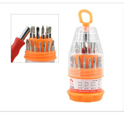 China 31 in1 Ratchet Wrench Plastic Magnetic Screwdriver Set Small Tool Box for Home Repair for sale