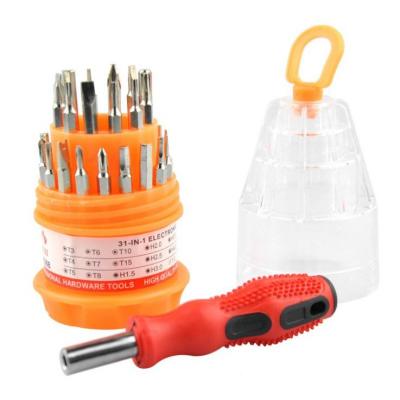 China 31 in1 Plastic Magnetic Wrench Screwdriver Set Laptop Phone Repairing Screwdriver Box for sale