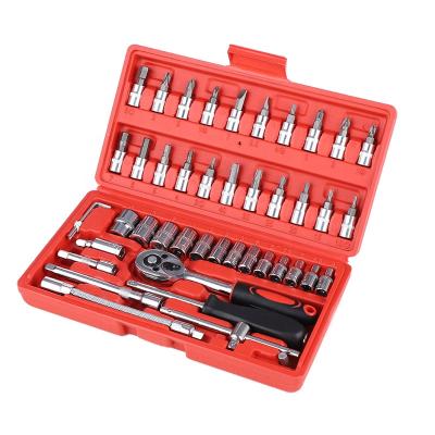 China 46pcs Plastic Bottom Amazon Selling Screwdriver Set Maintenance Tool Box For Home Use for sale