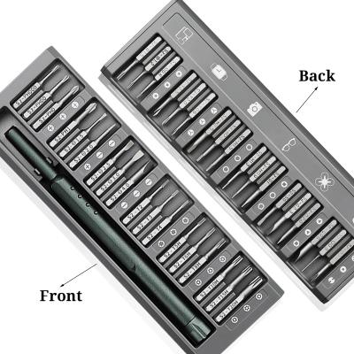 China 36pcs Bottom Combination Plastic Screwdriver Set Magnetic Screwdriver Box for sale