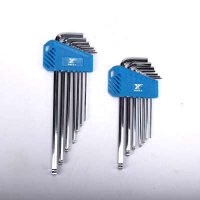 China Vanadium Steel Balldriver L Chrome 2ways 1.5-6mm Spanner Hex Key Set For Car Bike Furniture Reparing for sale