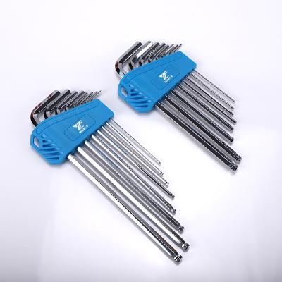 China Durable High Cost Performance Ball End Hex Wrenches Sets Ball End Allen Wrench Set With 9Pcs Hex Wrench Set for sale