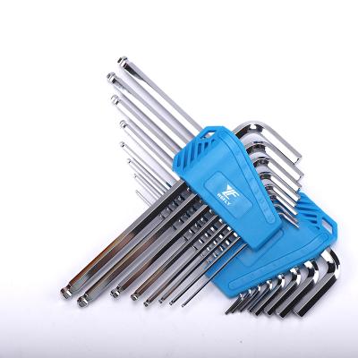 China Factory Supply Durable Hex Key Allen Wrench Set With Ball High Strength End for sale